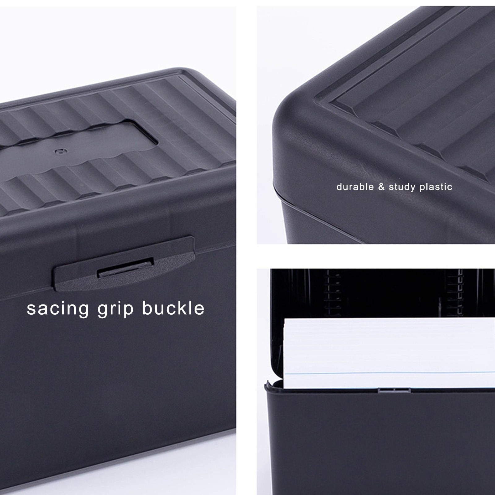 （storage box）4"x6" Index Card Holder, Index Card Box Organizer Storage for Home Recipes Flashcards Address Office - Image 5