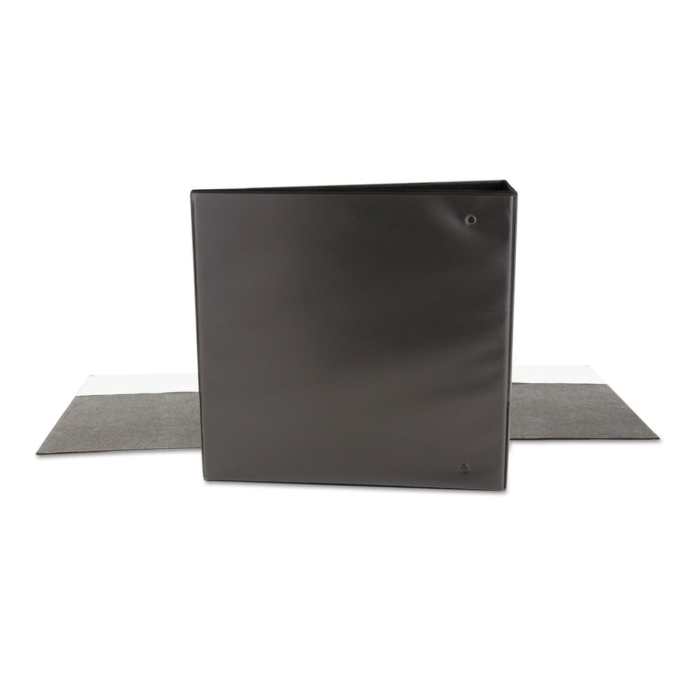 Economy 3 in. Capacity 11 in. x 8.5 in. 3 Round Ring View Binder - Black - Image 6