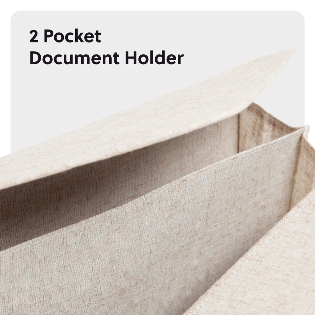 UBrandsLinen Document Holder File Sorter, 13 x 9.75in., Beige - Image 5