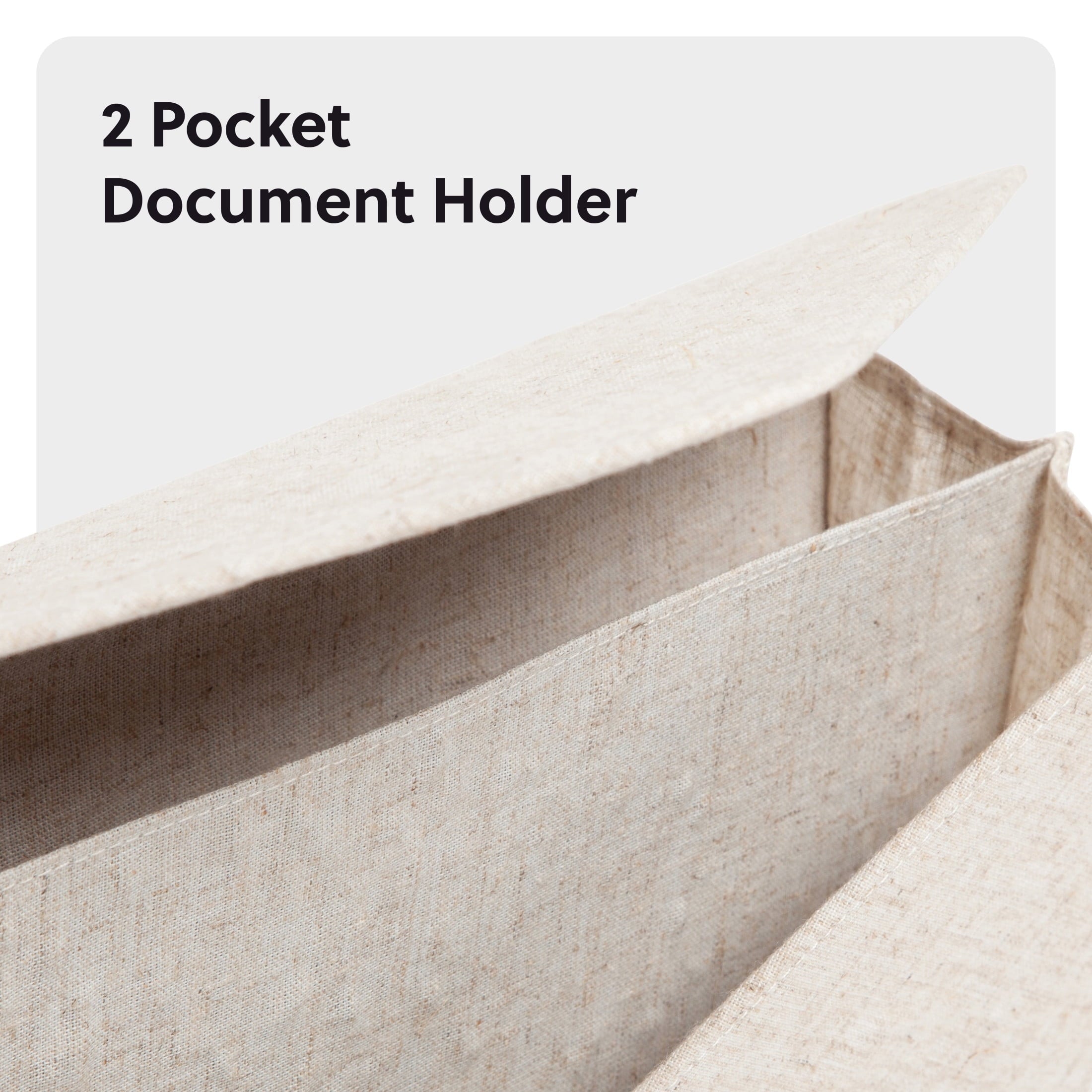 UBrandsLinen Document Holder File Sorter, 13 x 9.75in., Beige - Image 5