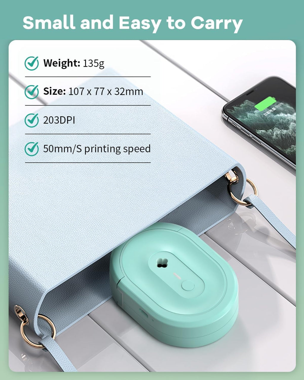 Label Maker Machine with Tape, N12 Portable Bluetooth Label Printer, Wireless Mini Label Makers Thermal Sticker with Multiple Templates for - Image 6