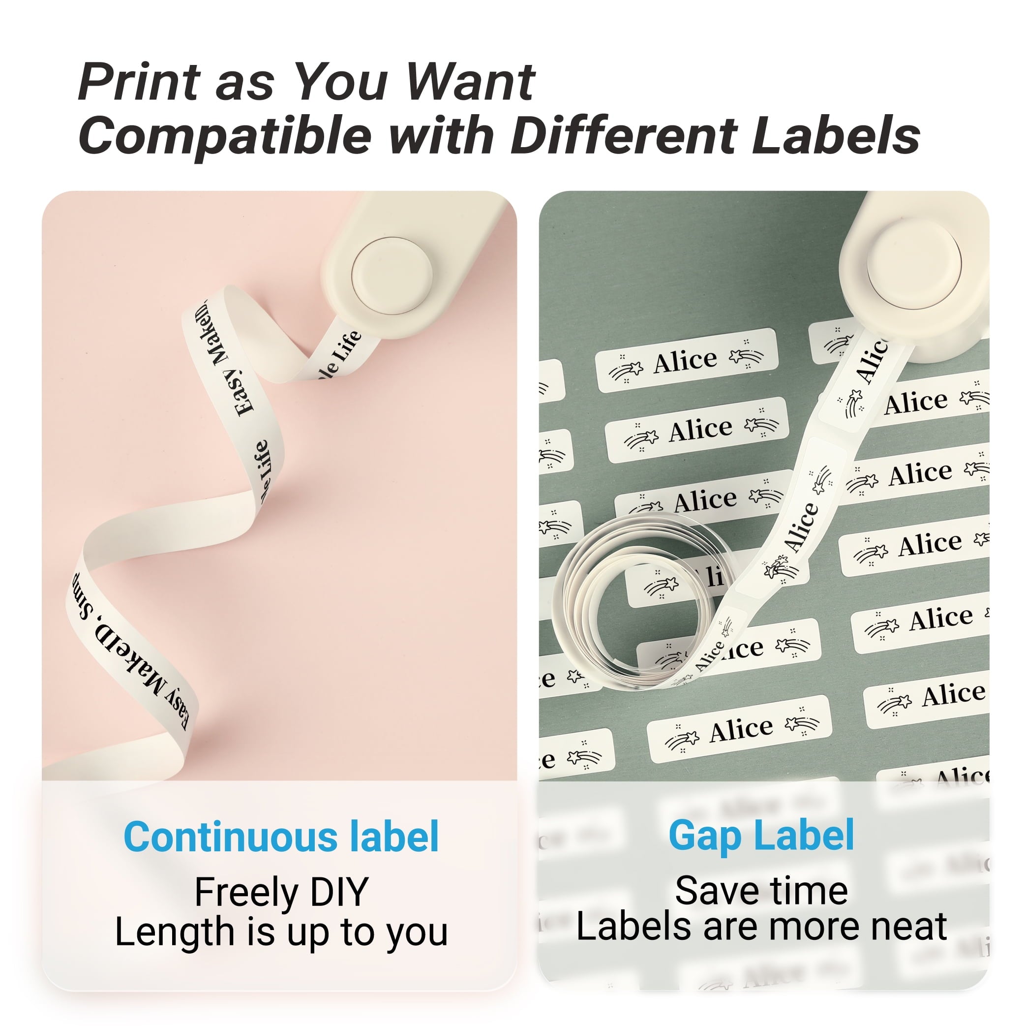 MakeID Label Maker Machine With Tape - Portable & Rechargeable Label Makers With Built-In Cutter, .63" Waterproof Tape - Wireless Label Prin - Image 4