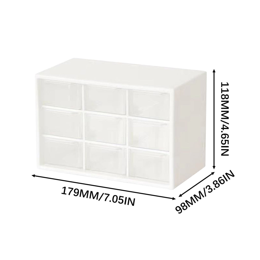 1 Pcs Mini Drawer Organizer Small Organizer with Drawers Plastic Desktop Storage Box with 9 Drawers Desk Craft Organi... - Image 2