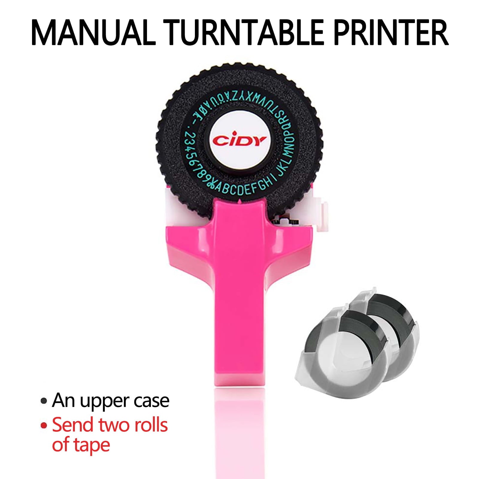 Embossing Label Maker Machine with Tapes,Mini Portable Embossed Label Printer with 2 Rolls Embossing Label Tapes,Manu... - Image 6