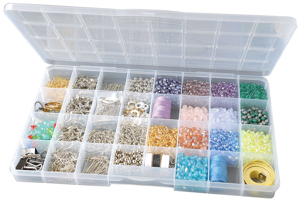 32 Comp Large Bead Keeper Box - Clear Plastic - 2176 - Image 5