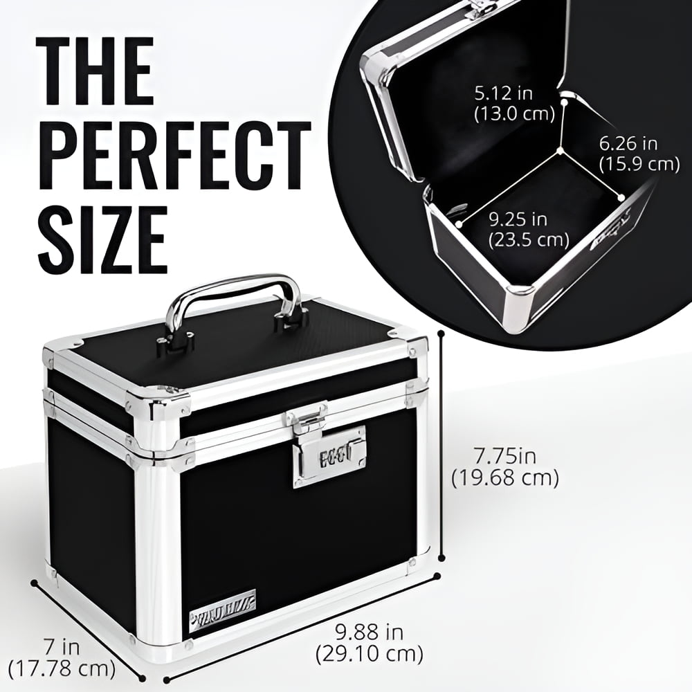 Vaultz Combo Lock Storage Box, Black, Medium Density Fiberboard, VZ00102-2 - Image 3