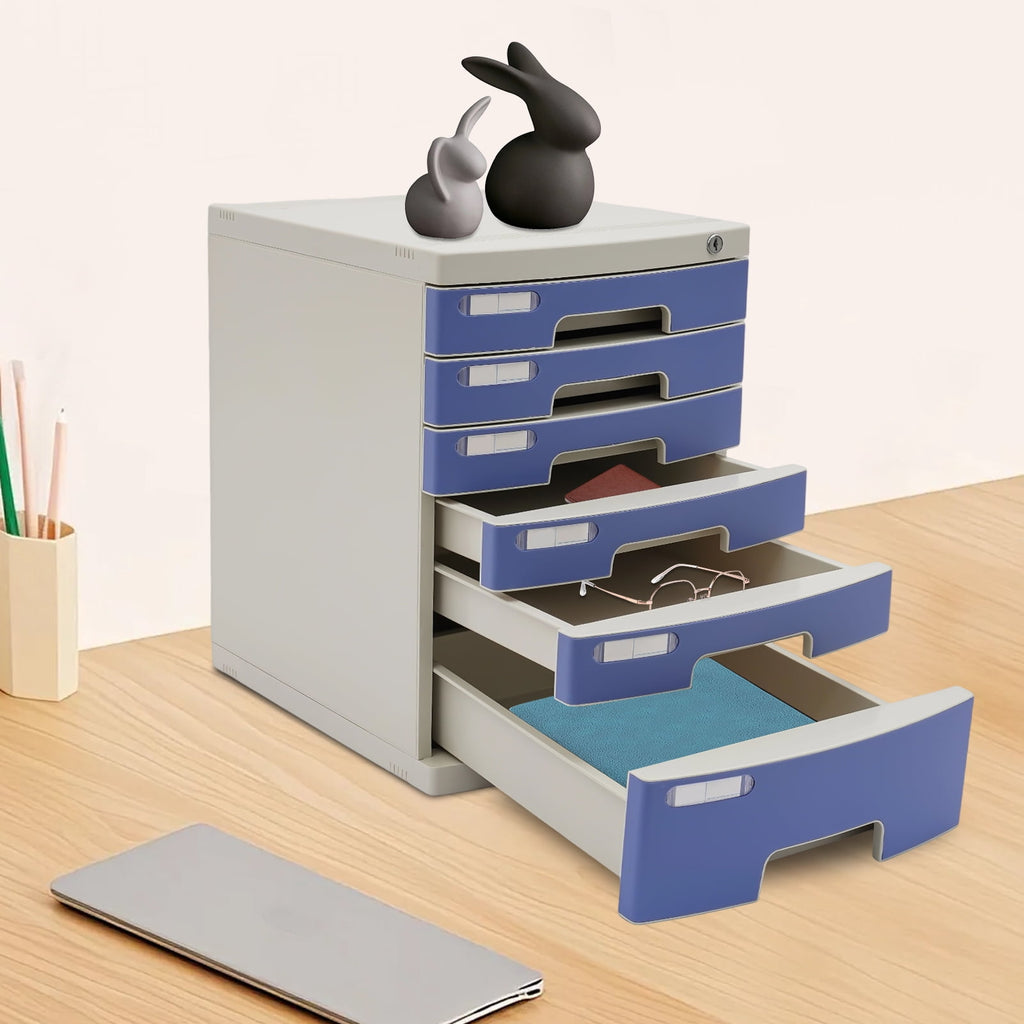 Rectangular Organizing Box, Drawer Type Storage Box with 6 Compartments, Drawer File Organizer for study, office, living room, bedroom, dorm - Image 6