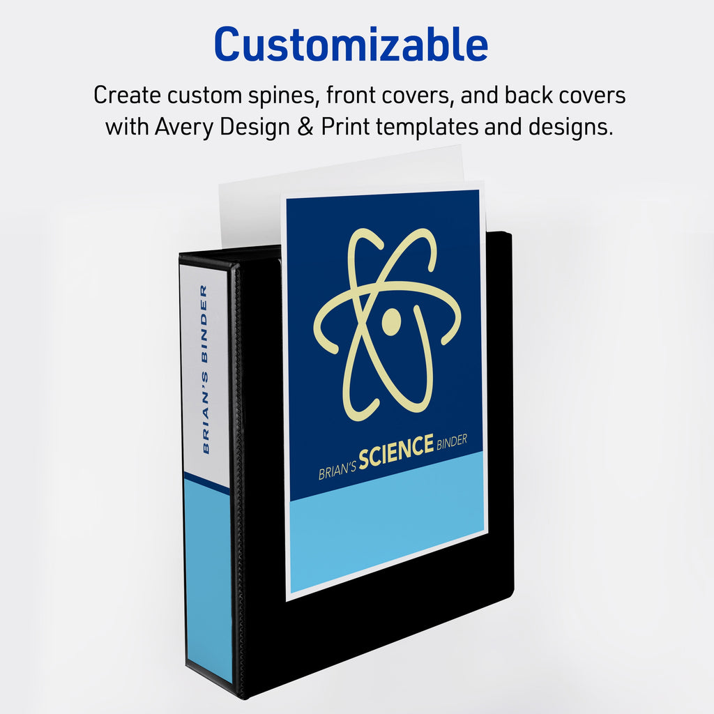 Avery Durable View 3 Ring Binder, 3" Slant Rings, 1 Black Binder - Image 5