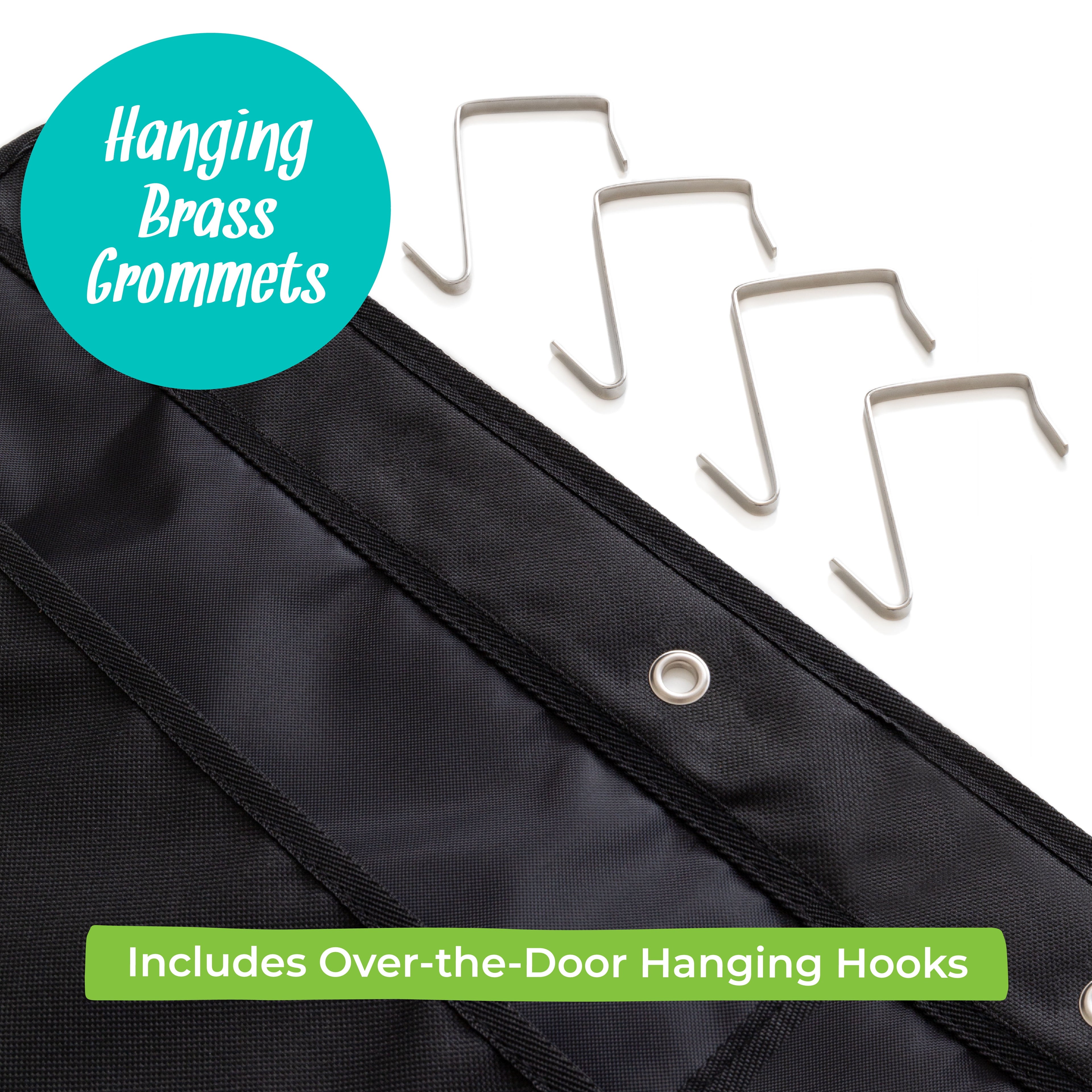 Hanging File Organizer | Black, Letter-Sized (20 Pockets - with Nametag) - Image 4
