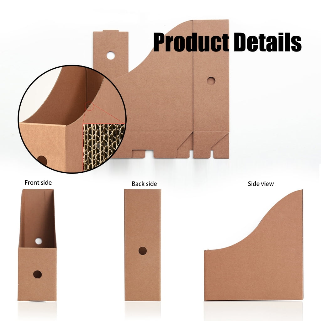 8 Pcs File Box Document Organizers Box File Storage Box Desktop Organizers Cardboard Magazine File Holders for Office - Image 3