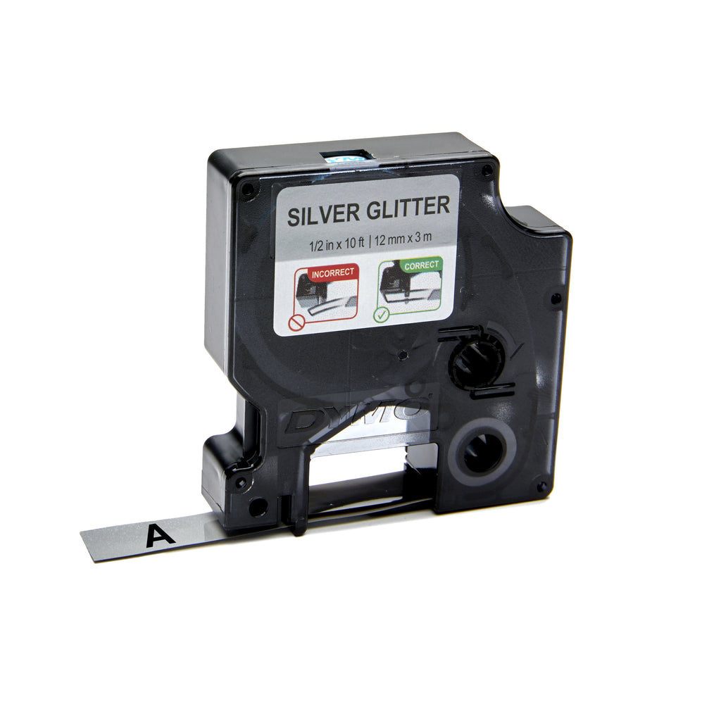 LabelManager 160e Portable Label Maker with Silver Glitter D1 Tape - Image 3