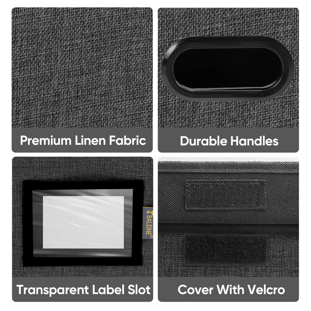 2 Pack Collapsible File Organizer Box with Lid & Plastic Slide, for Office Document Storage - Image 2