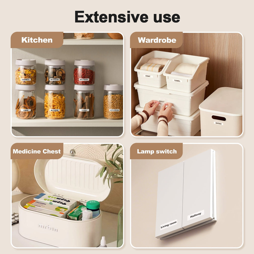 3 Rolls of Tape 15mm*7M, 160 /Roll Compatible with Label maker , Easy To , White - Image 5