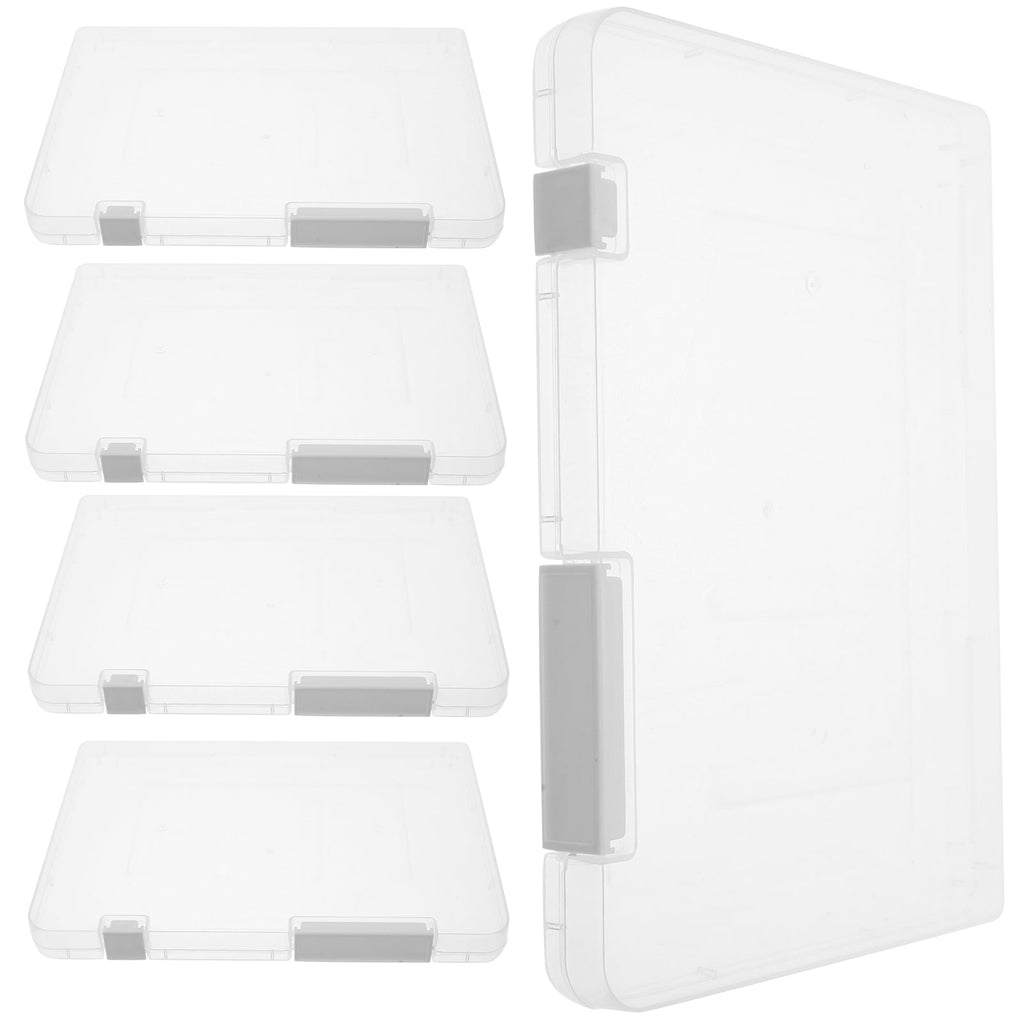 MLINS  5 Pcs Clear Storage Bins with Lids File Box Office - Image 4