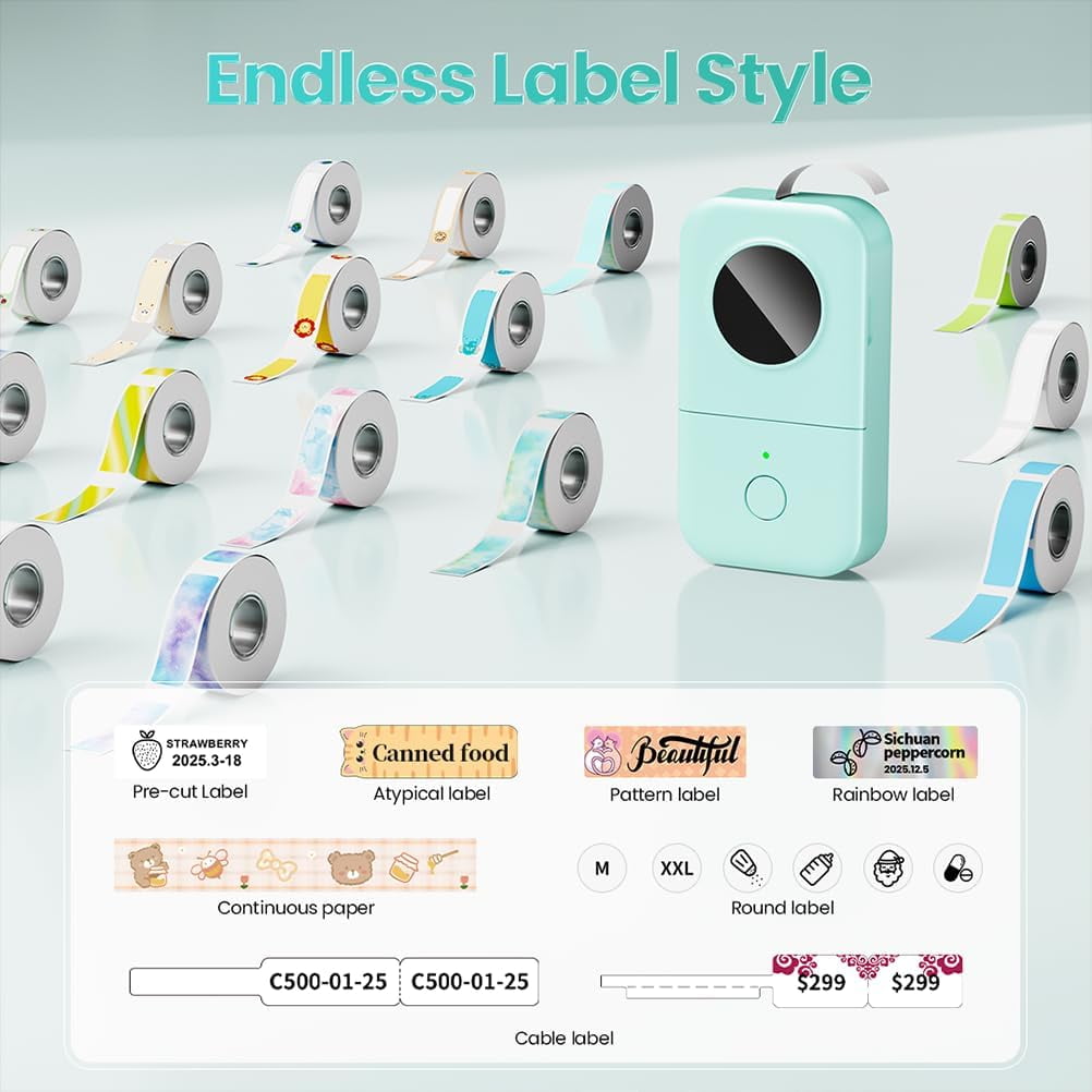 D30 Label Maker Machine, Portable Bluetooth Mini Label Printer, Smart Phone Handheld Thermal Sticker Small Labeler Mu... - Image 6