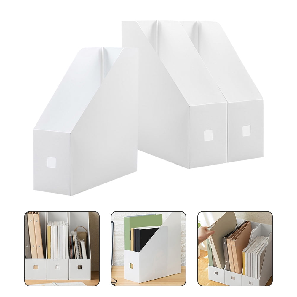 3-Piece Plastic File Document Box Set, Office Book Storage Rack, Magazine Holder, File Organizer for Home and Office - Image 6