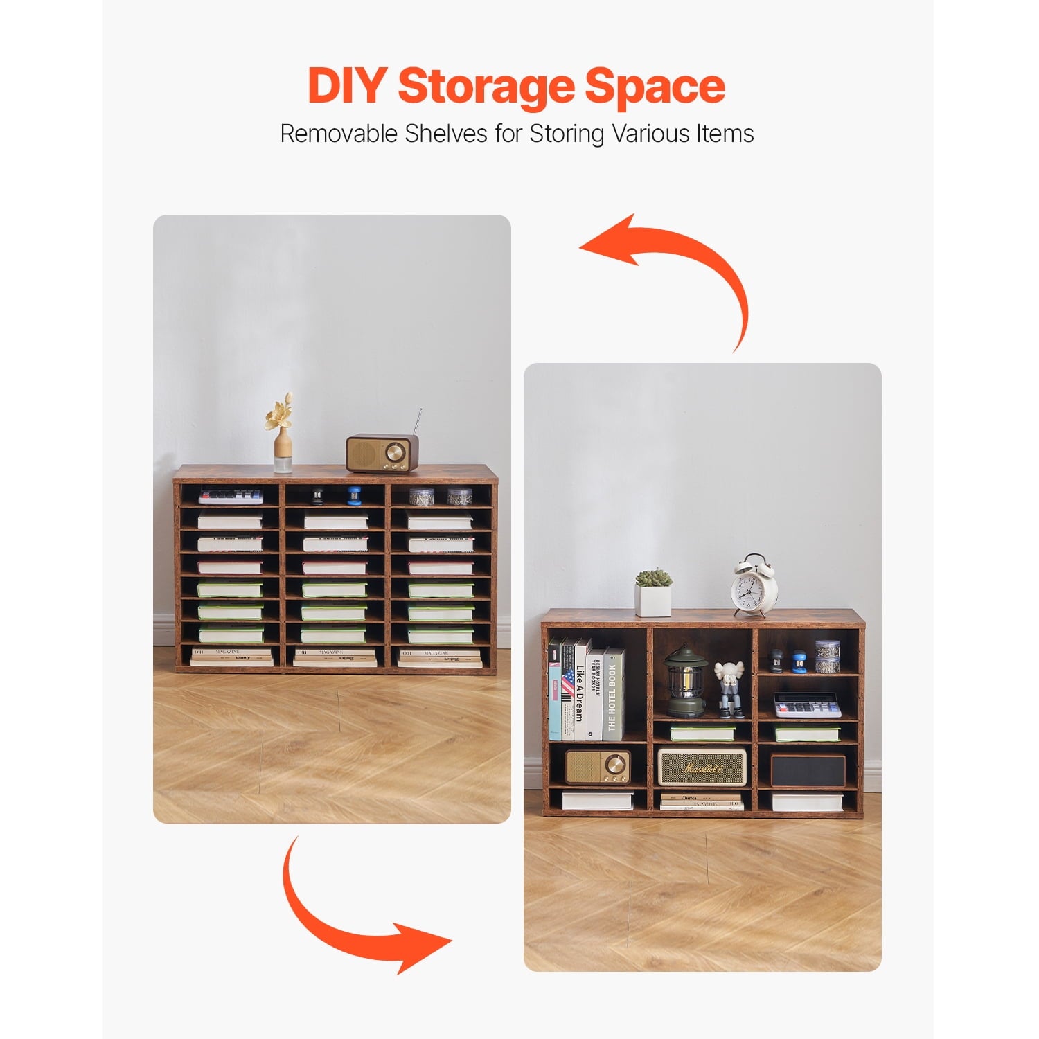 Document Divider, 24 Sections Office Postbox with Detachable Racks, Timber Postbox Arranger Particle Board for Office... - Image 2