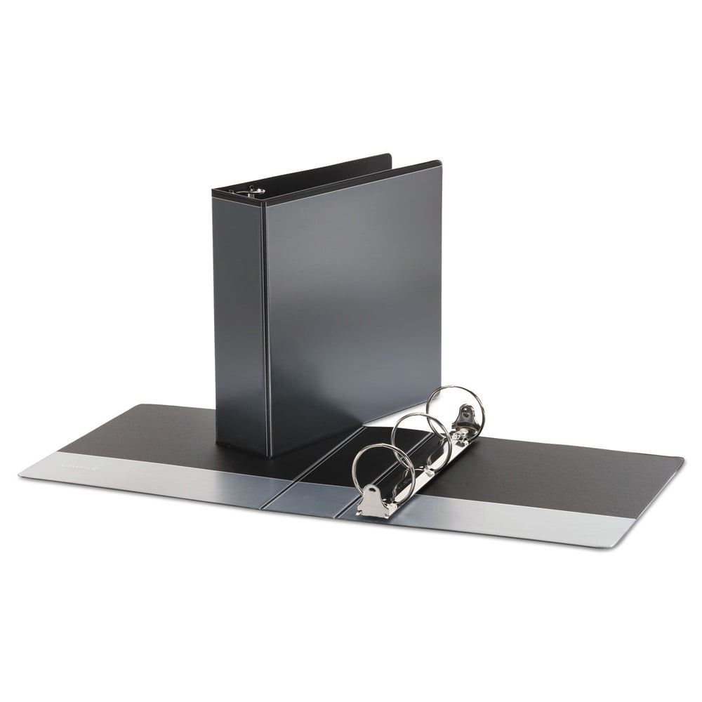 Economy 3 in. Capacity 11 in. x 8.5 in. 3 Round Ring View Binder - Black - Image 2