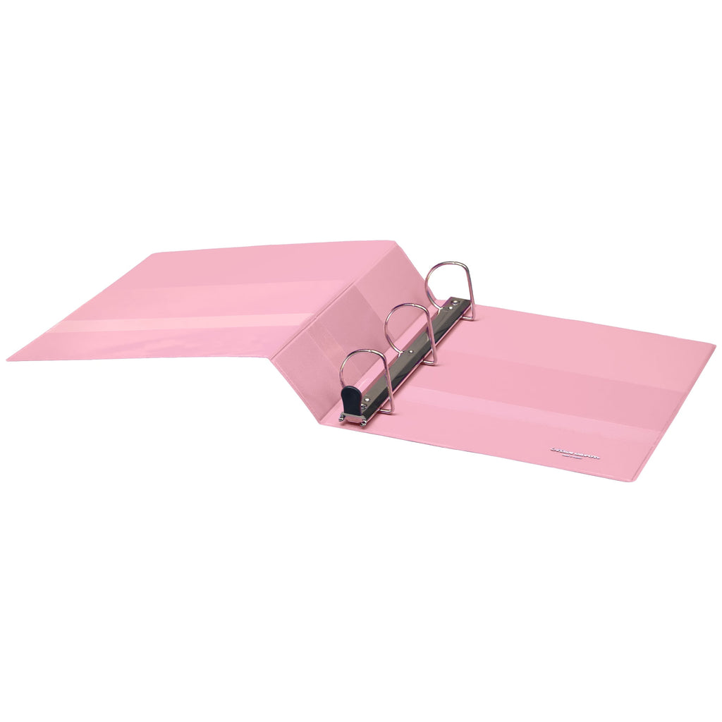 Heavy-Duty View 3-Ring Binder, 2" D-Rings, 49% Recycled, Light Pink - Image 4