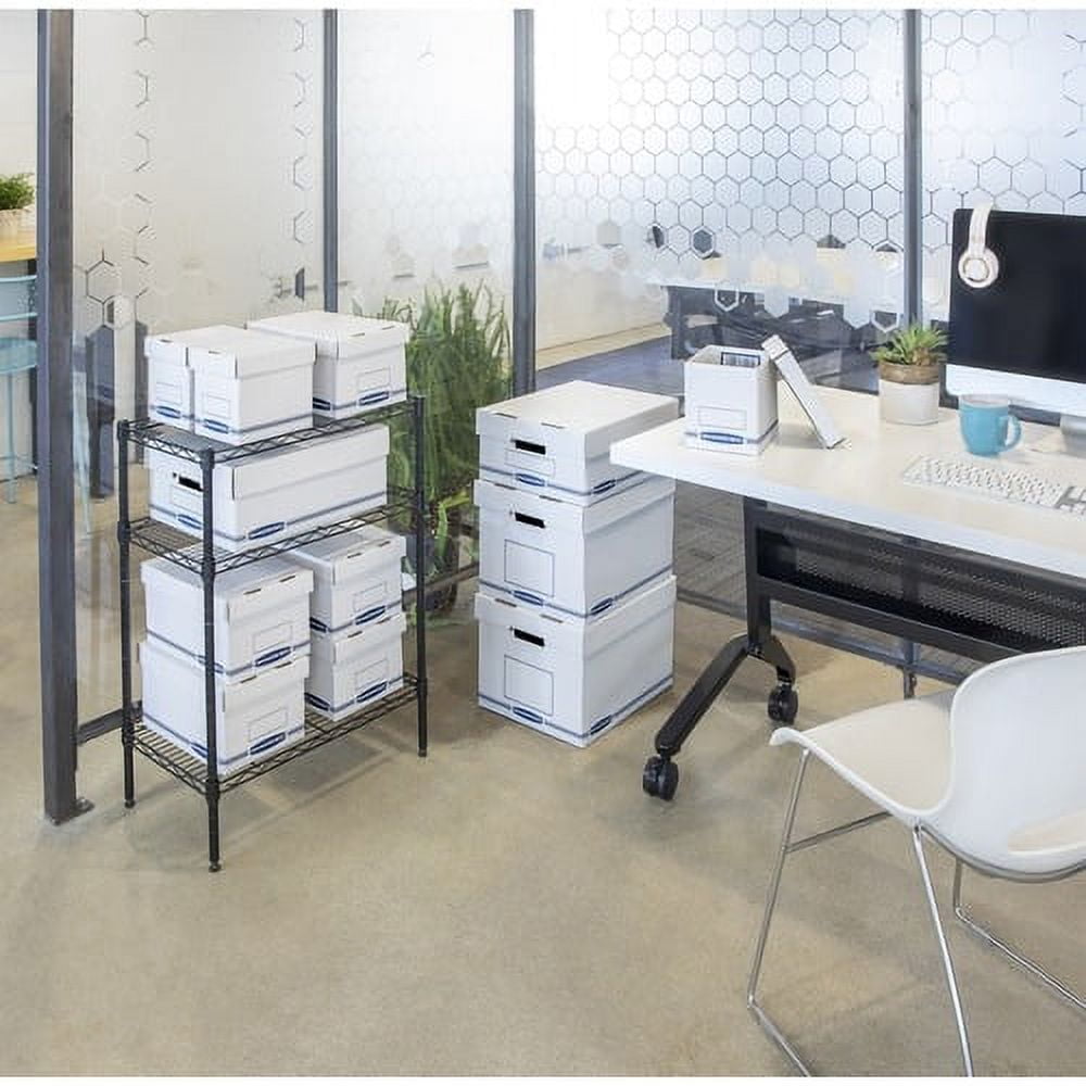 Organizers Storage Boxes, 12 / Carton, White,Blue - Image 4