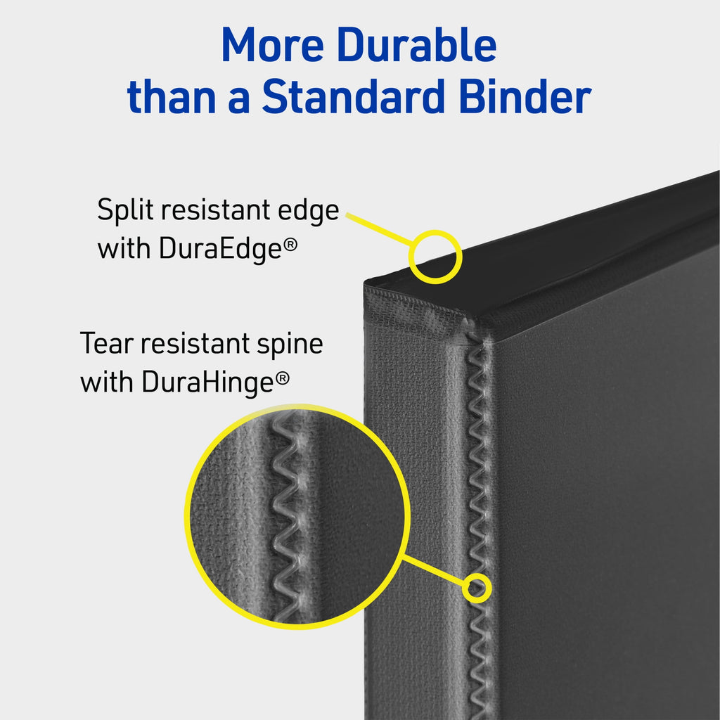 Durable View 1" Binder, Dark Blue Binder (17014) - Image 2