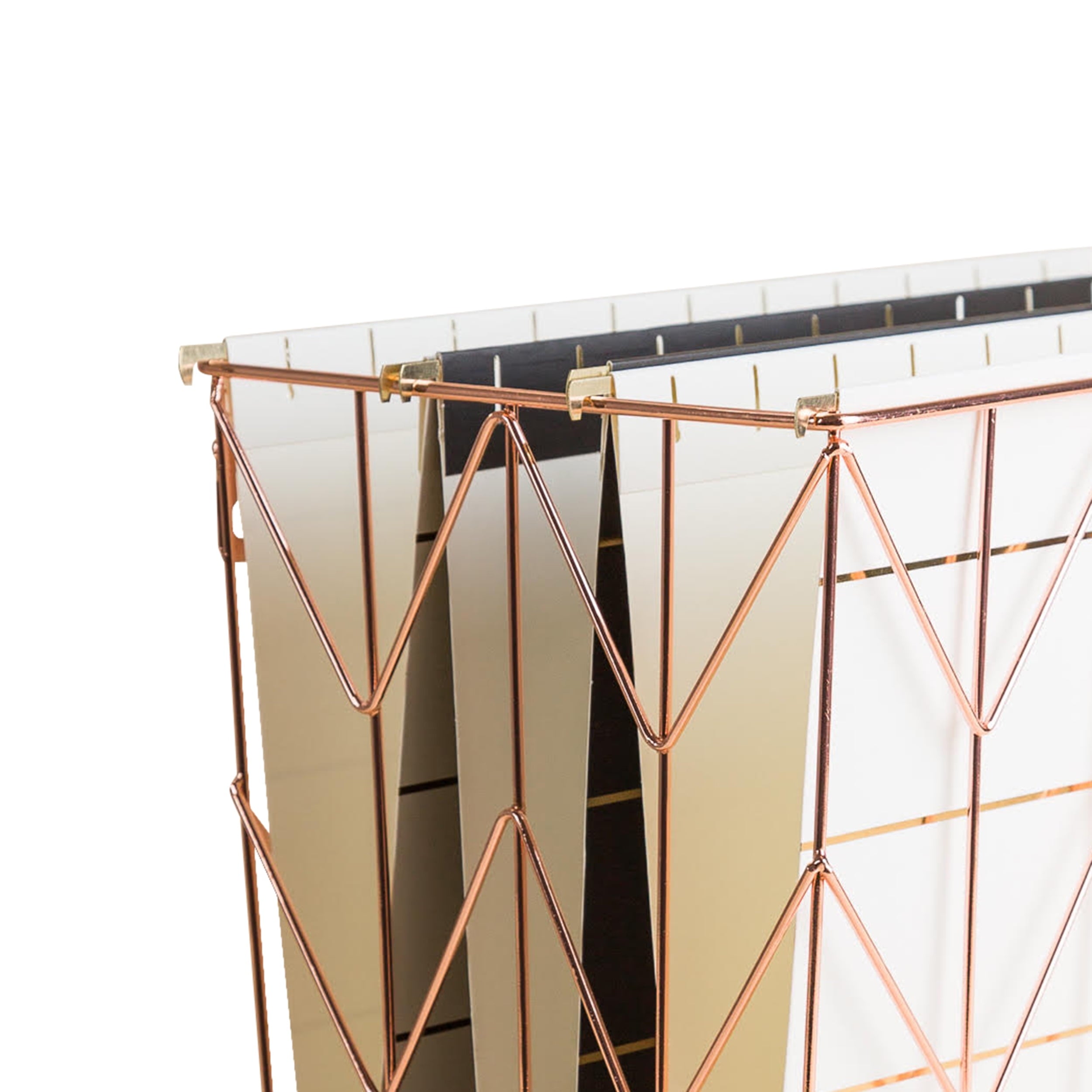 Wire Hanging File Folder Desk Organizer, Copper, 854U - Image 4