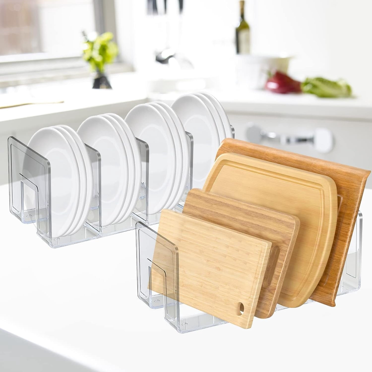 Acrylic File Sorter, Clear File Holder Acrylic Desk Organizer, Sturdy Desktop Files Organizer Files Folder Holder Rac... - Image 5