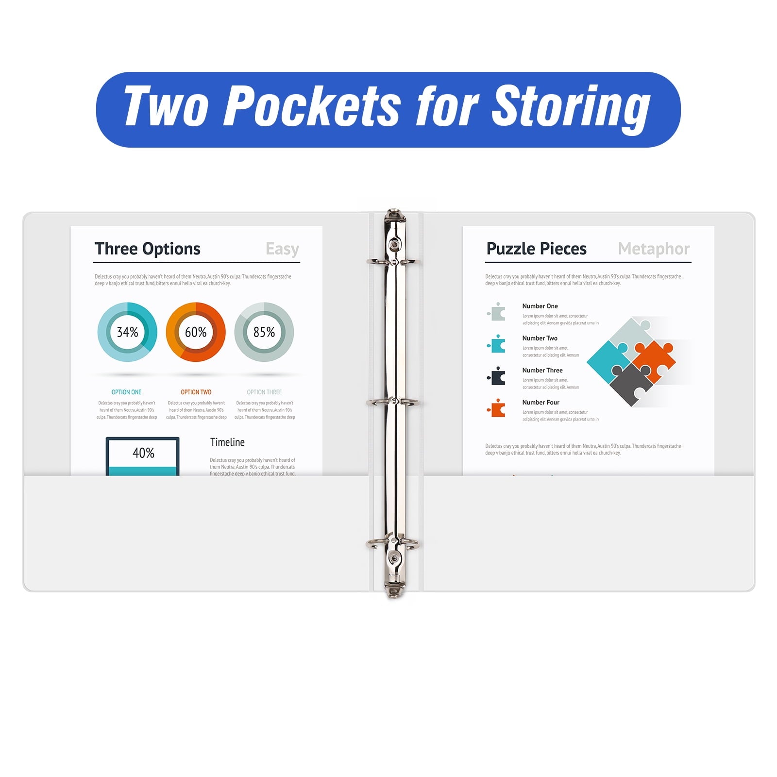 1 inch 3 Ring Binder, 1" Round Ring, 225-Sheet Capacity,School Supplies, 12 Pack White - Image 4