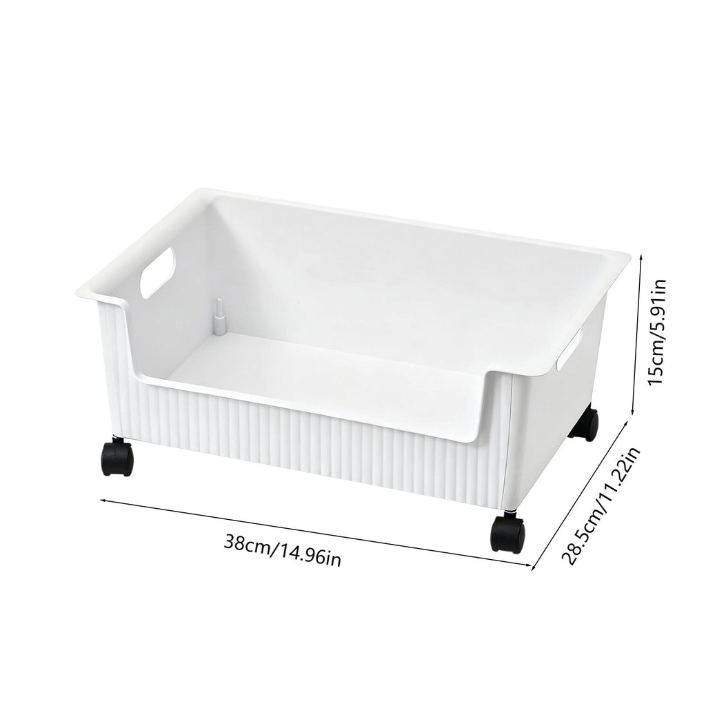 Under Desk Rolling Storage Cart with Wheels Mobile Organizer Bin for Books Toys Office Supplies Bedroom Closet Storag... - Image 5