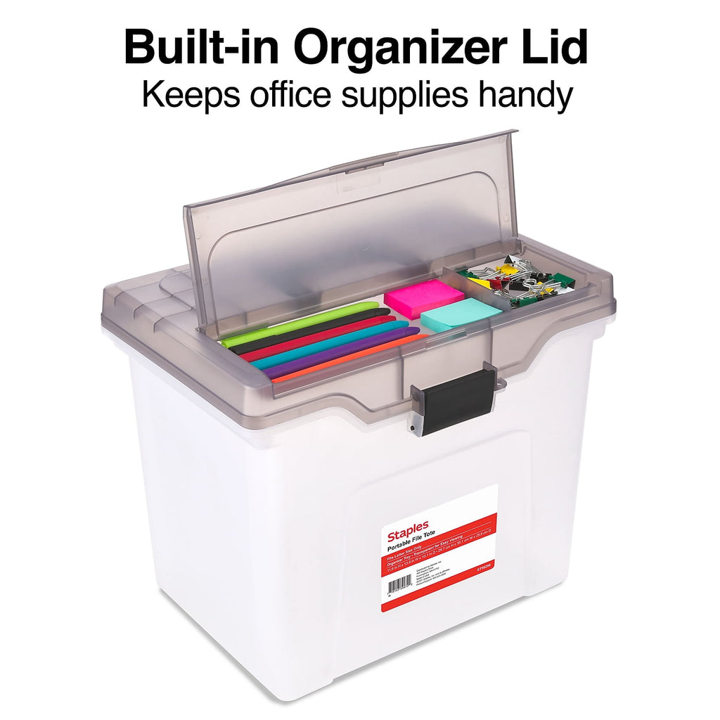 File Box File Portable Tote Letter Size Clear (140165/111112) - Image 4