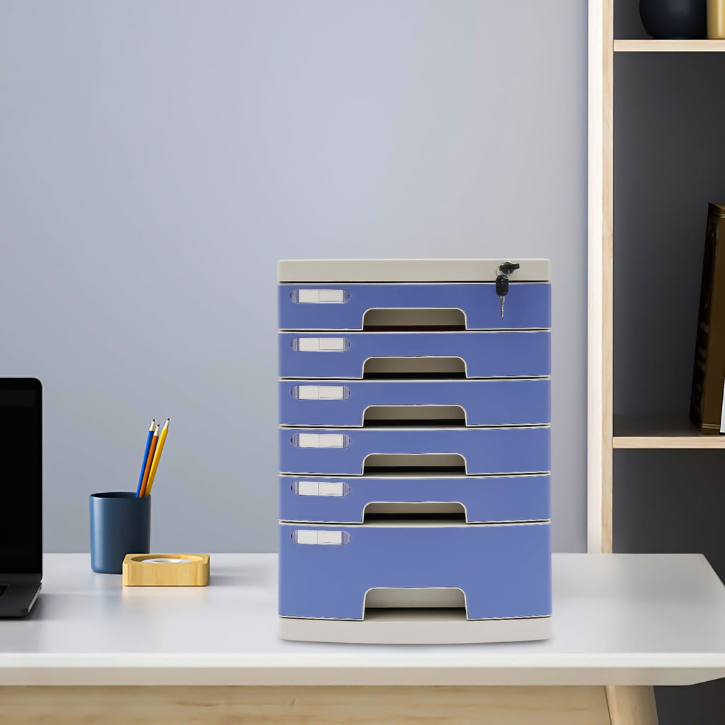 Rectangular Organizing Box, Drawer Type Storage Box with 6 Compartments, Drawer File Organizer for study, office, living room, bedroom, dorm - Image 5