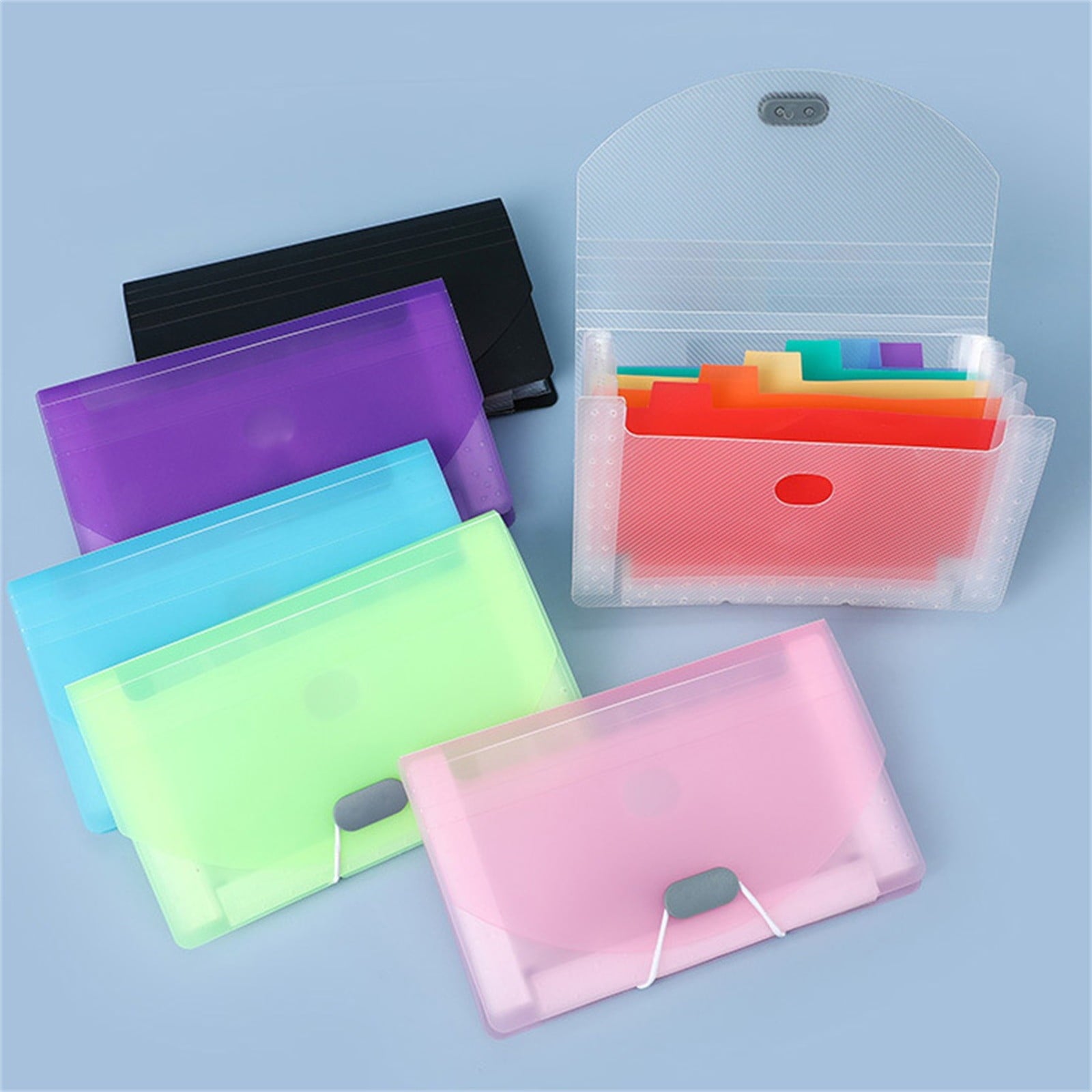 Expandable Desktop File Organizer with Cover - Accordion Folder with 7 Pockets and Index Labels, Letter A6 Paper Docu... - Image 4