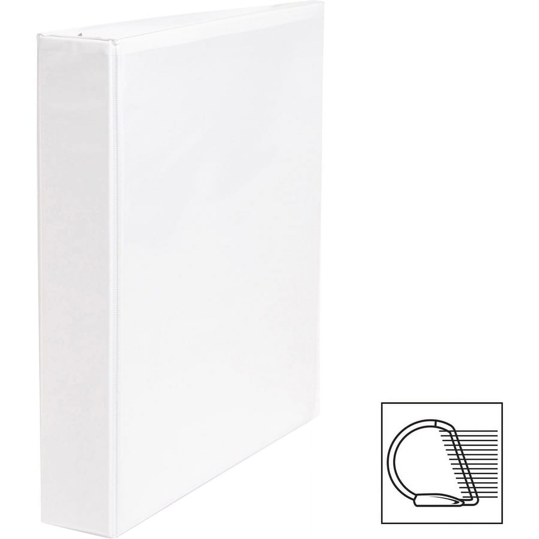 Basic D-ring White View Binders - 1 1/2" Binder Capacity - Letter - 8 1/2" X 11" Sheet Size - 375 Sheet Capacity - 3 ... - Image 5