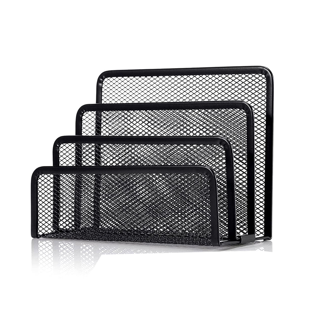 File Letter Holder,Metal Mesh top Storage for Home,File Organizer and Practical Letter SorterOffice (1 Pack Black) - Image 4