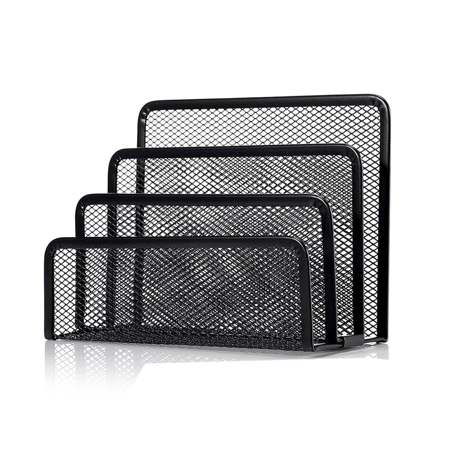 File Letter Holder,Metal Mesh top Storage for Home,File Organizer and Practical Letter SorterOffice (1 Pack Black) - Image 4