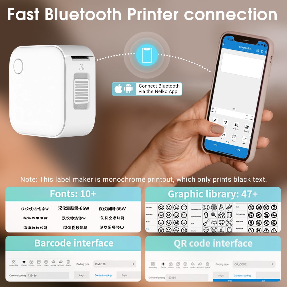 Small Label Maker Portable Bluetooth Label Maker Machine with Inkless Printing, Multiple Templates, Waterproof Labels... - Image 2