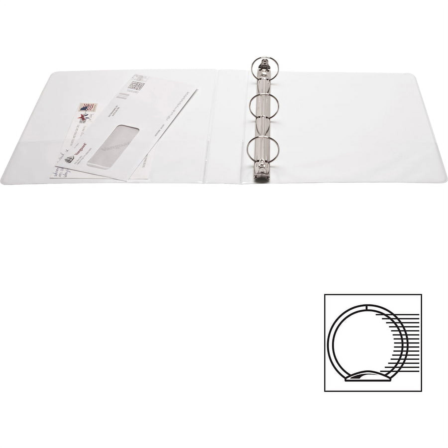 Round Ring View Binder - 1 1/2" Binder Capacity - Letter - 8 1/2" X 11" Sheet Size - 350 Sheet Capacity - Round Ring ... - Image 2