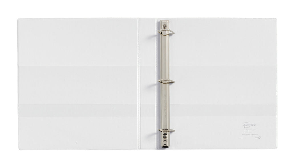 Avery Heavy Duty View Binder, 1", White, Slant Ring, One-Touch, 250 Sheet Capacity, 1 Binder - Image 3