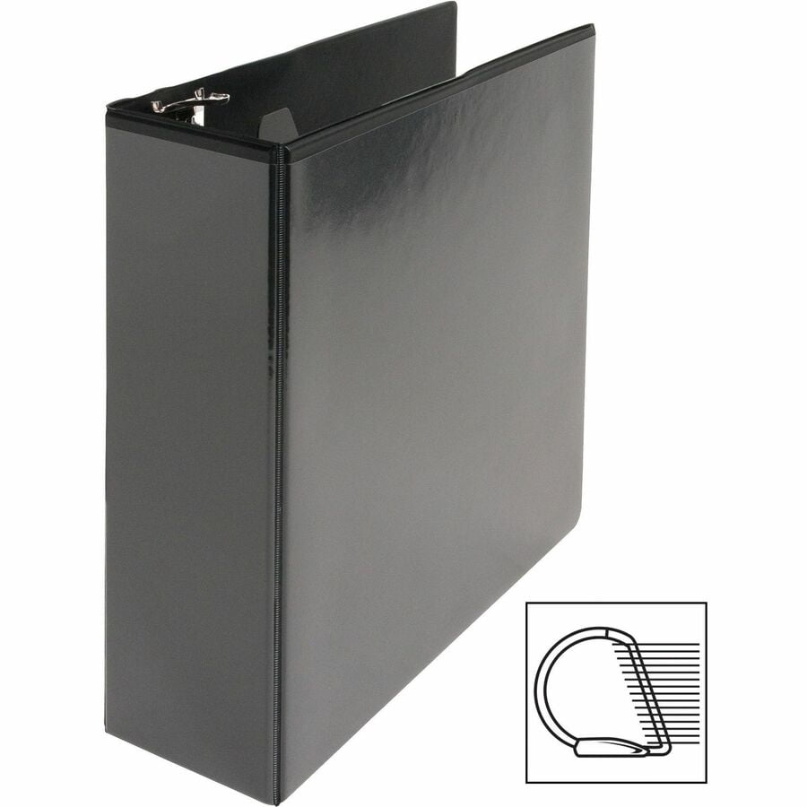 D-Ring View Binder 3" Capacity 11x8-1/2" Black 28449 - Image 4