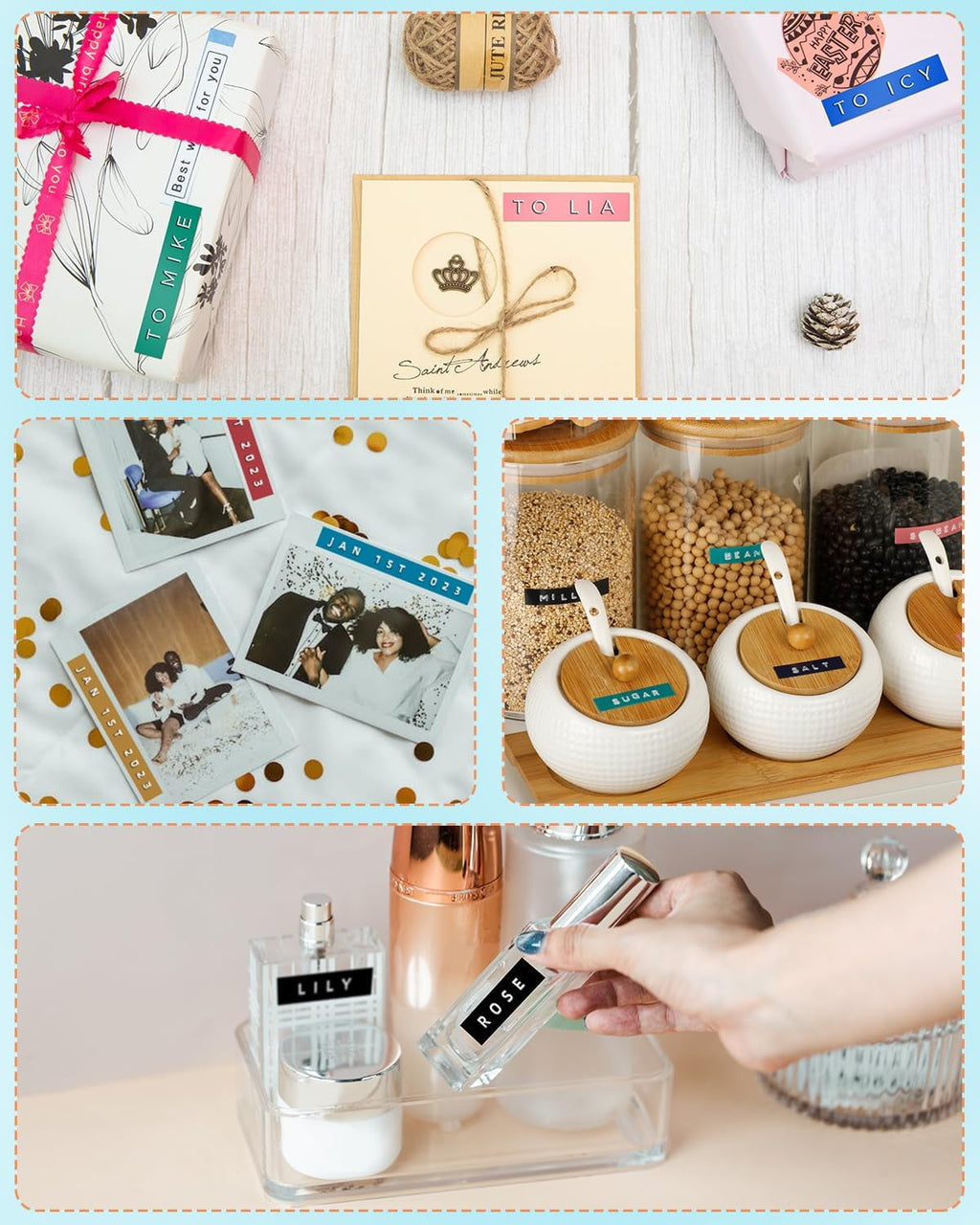 Manual Embossing Label Maker, Vintage Embosser Machine with 6 Rolls 9mm Waterproof Tapes, Old School 3D Label Maker f... - Image 2