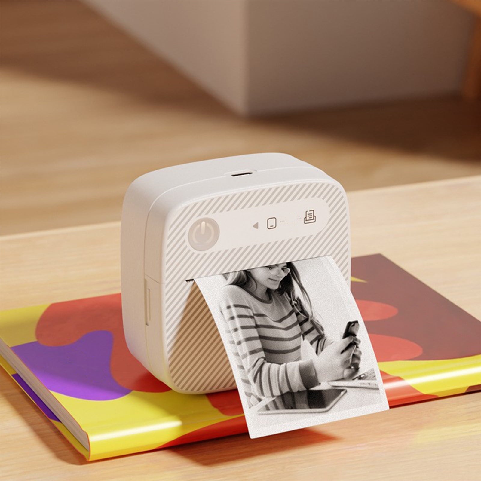 Qocolhg Label Maker Machine with Tape, Portable Bluetooth Mini Label Printer, Smart Phone Handheld Thermal Sticker Small Labeler Multiple Te - Image 5