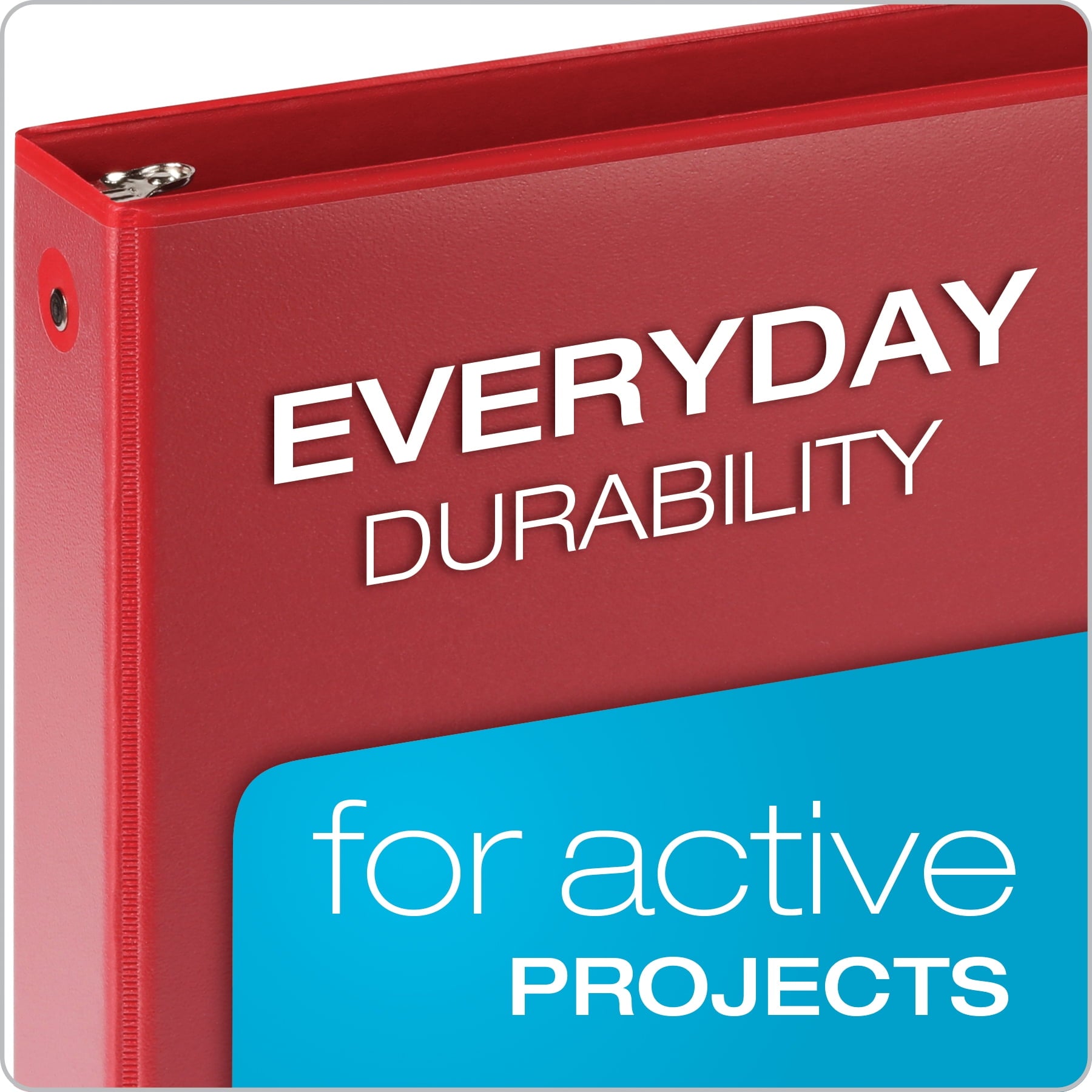 3 Ring Binders, Round Rings, Holds 350 Sheets, ClearVue Presentation View, Non-Stick, Assorted Colors (79550), 1.5 In... - Image 2