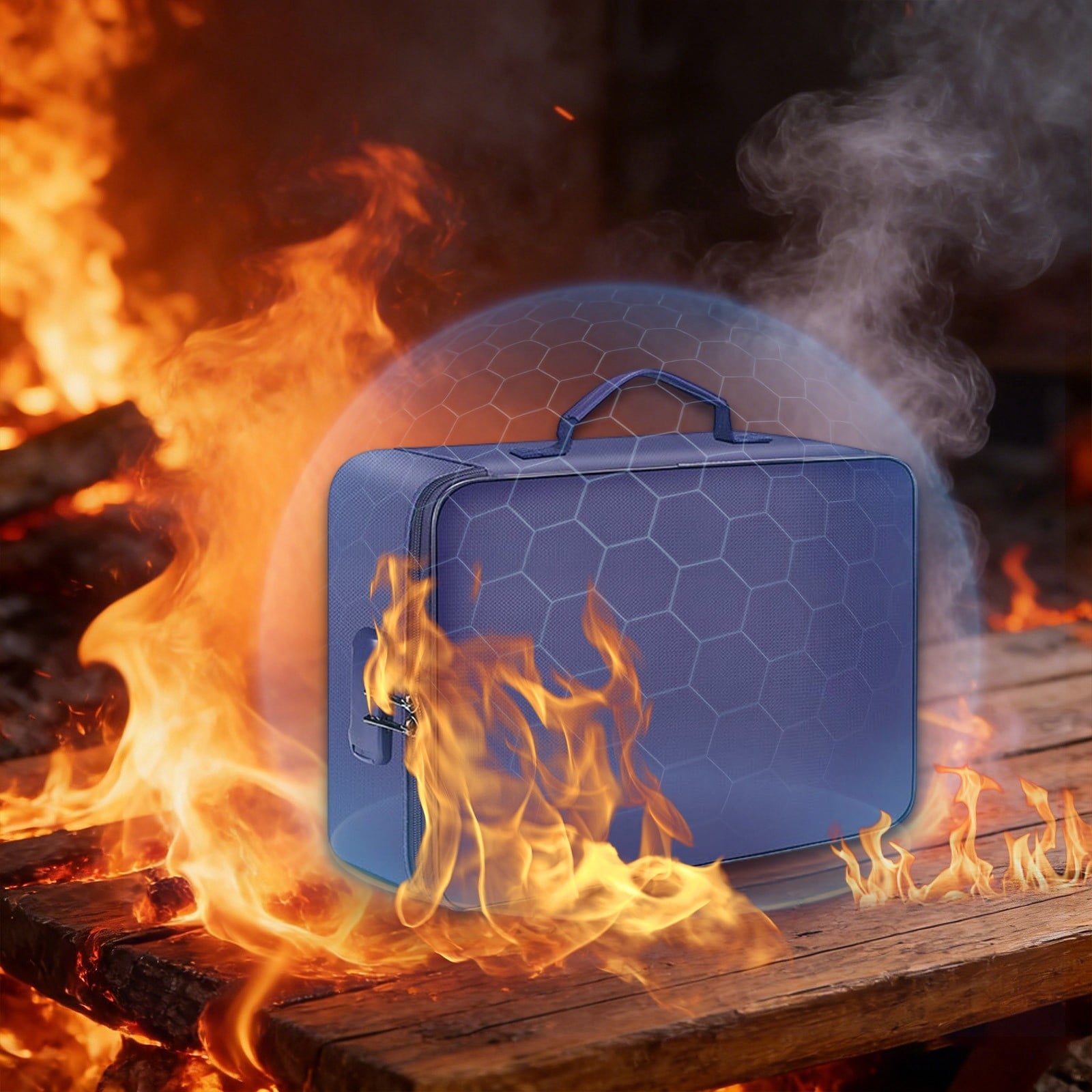 with Lock, Portable Fire Safe Box, Fire Proof File Box for s, Passport, Certificates and Laptop, Important Organizer,... - Image 5