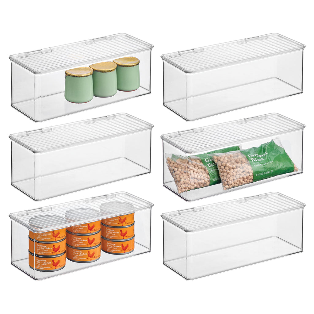 iDesign Stackable Hinged-Lid Storage Box - Lidded Storage Box for Organizing the Kitchen, Bathroom, or Home Office - Image 2