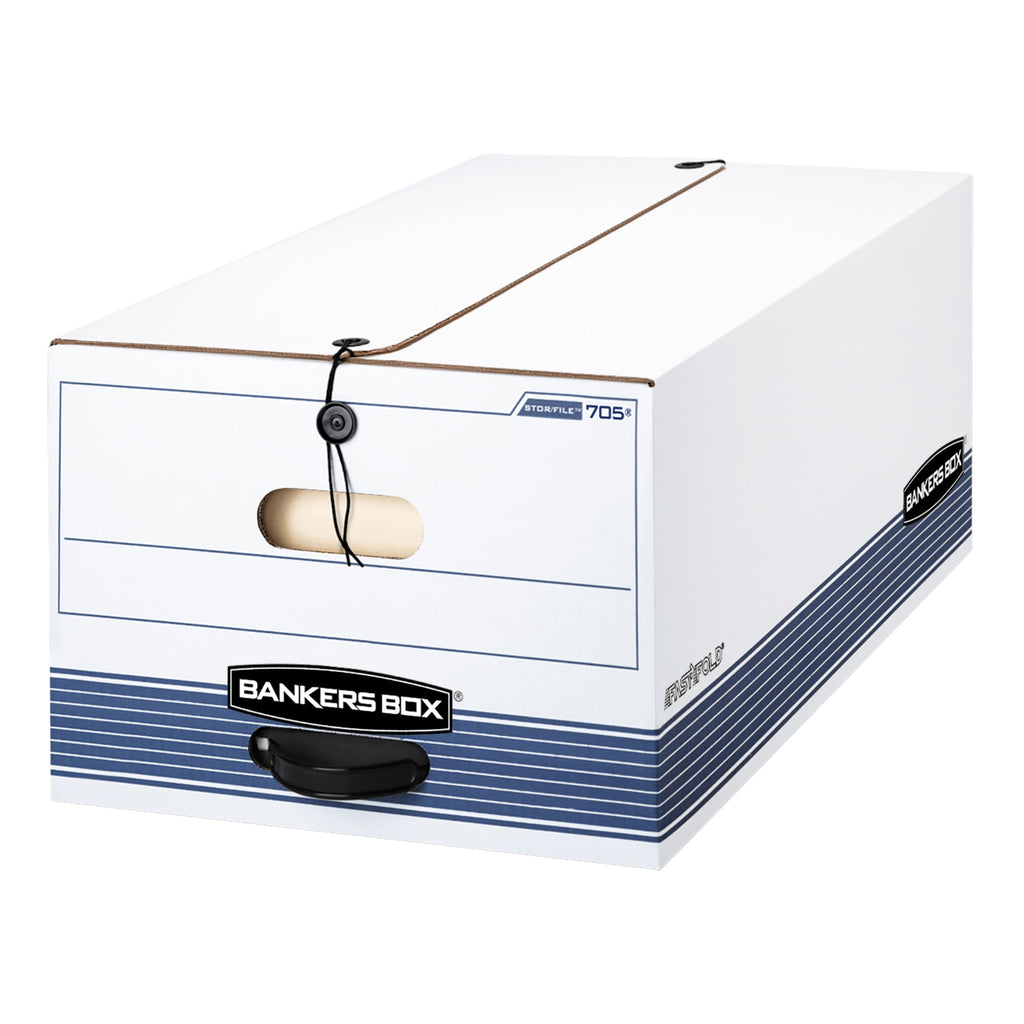 Stor/File Standard-Duty Storage Boxes With Locking Lift-Off Lids And Built-In Handles, Legal Size, 24" x 15" x 10", 6... - Image 2