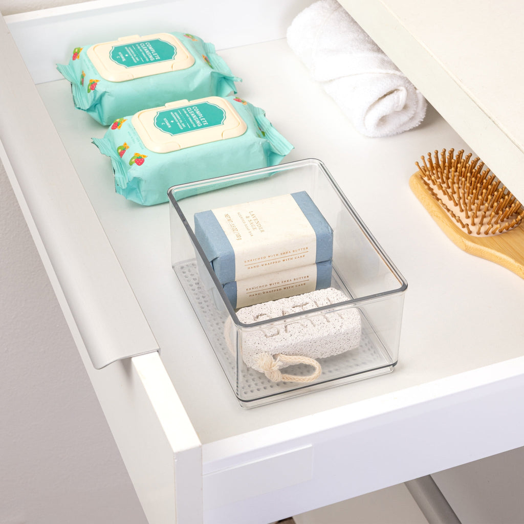 Medium Clear Plastic Organizer Bin for Bathroom Storage - Image 4