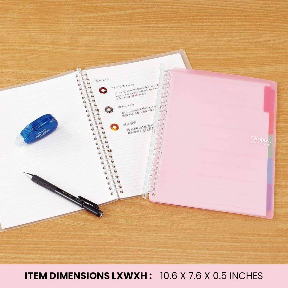 Smart Ring binder, Up to 25 Sheets, B5, Light Pink (ル-) - Image 4