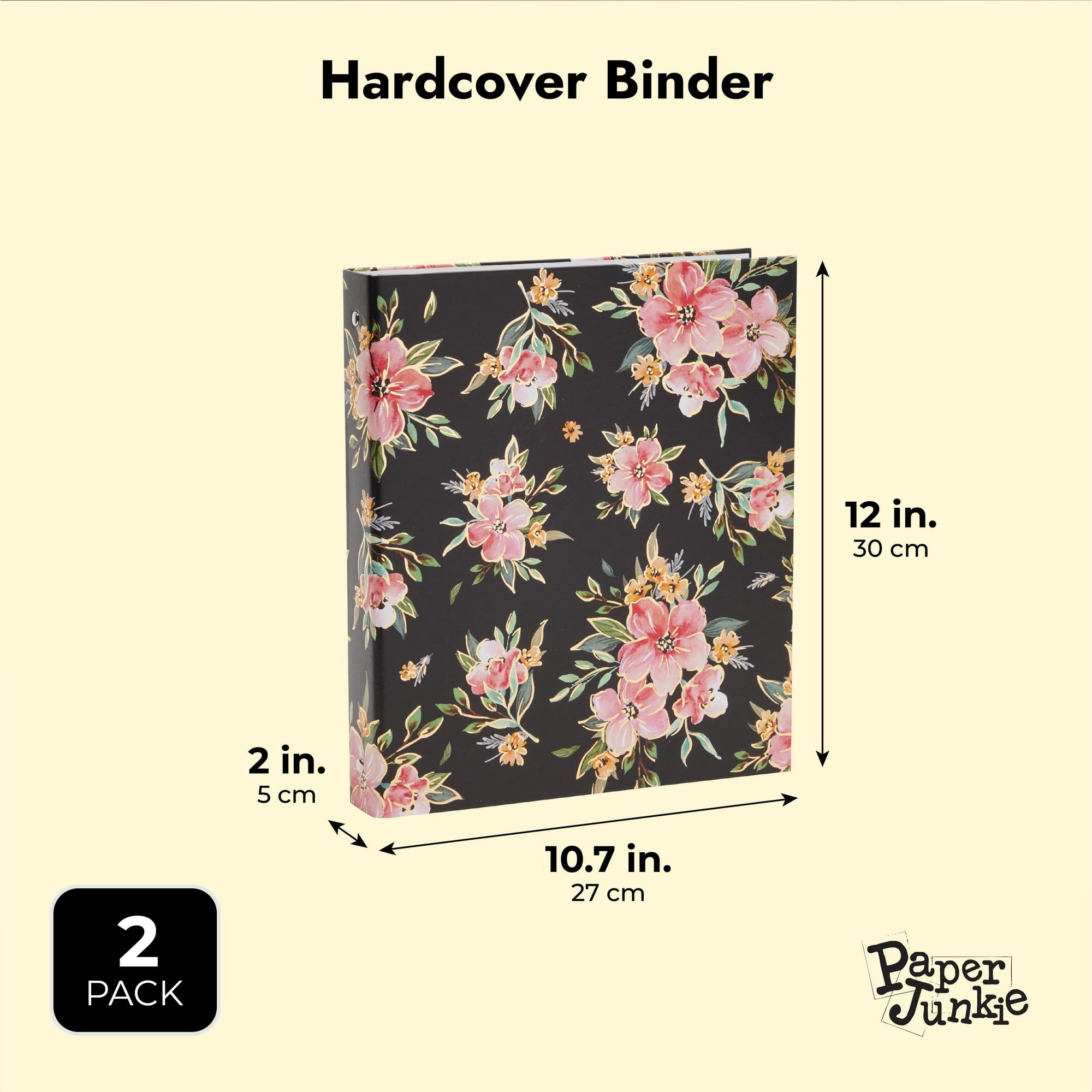 2 Pack Colorful Floral 3 Ring Binder with 1.5 Inch Rings, Decorative File Folder for Office Supplies, Planner, Portfo... - Image 5
