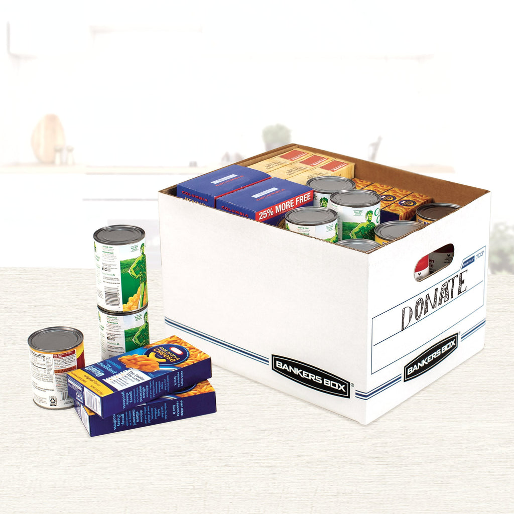 Letter/Legal Size Storage Boxes, 4 per Carton, White, Small/Large Office - Basic Duty - Image 6