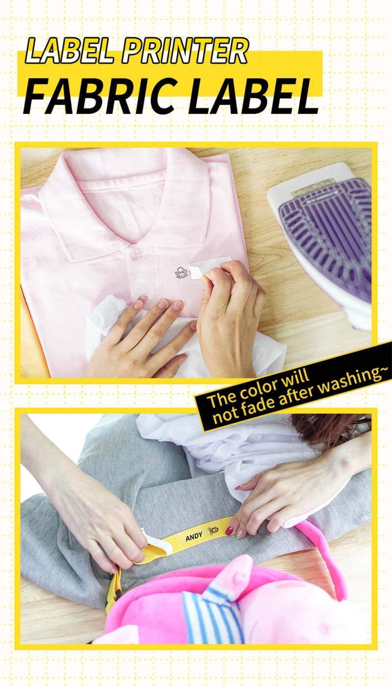 Yellow Desktop Tape Label Maker Machine for Organizing Home and Office - Image 4